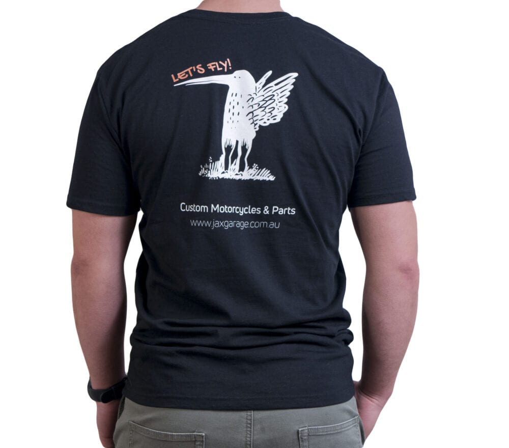 JAX Garage - Premium Black Lifestyle Tee - Image 2