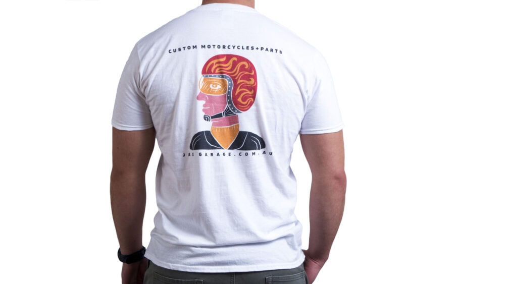 JAX Garage - White Lifestyle Tee - Image 2
